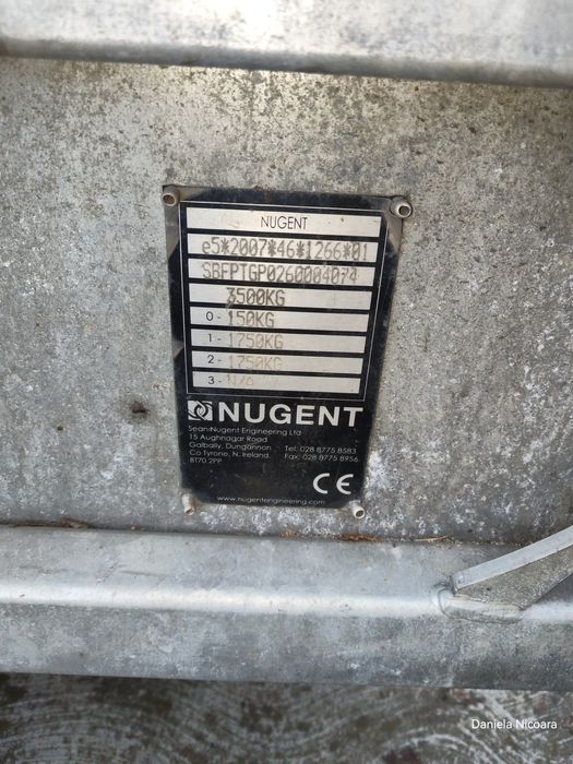 De vânzare trailer utilaje 3,5 tone!