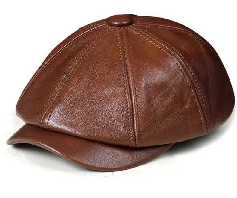 Кепка мужская "восьмиклинка-хулиганка", из натуральной кожи раз.57по62