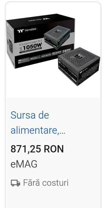 Vând/Schimb Sursa Thermaltake Grand 1050W