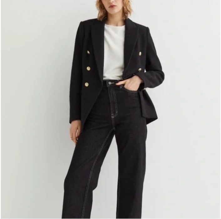 H&M Черно сако от букле XS