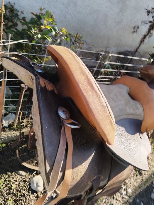 Sa de piele originala model clasic american western