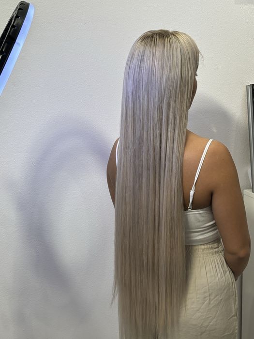 Montaj extensii cu nod brazilian in Bucuresti Salon Linda