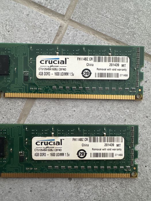 Kit Ram DDR3 crucial 8Gb