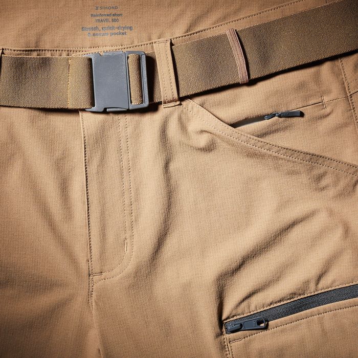 Pantalon scurt Travel 900 Maro Bărbați - produs resigilat Decathlon