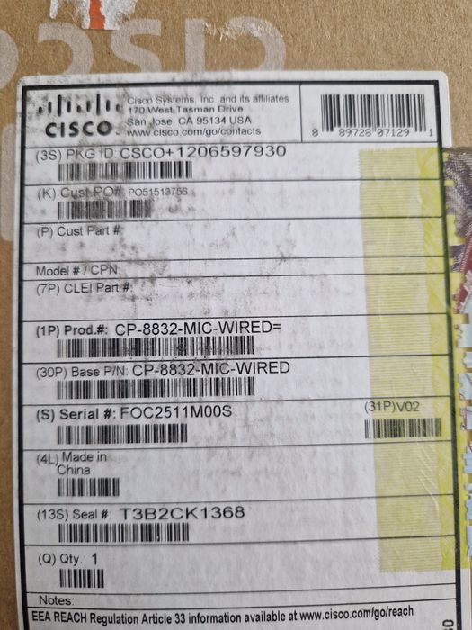микрофоны cisco cp 8832