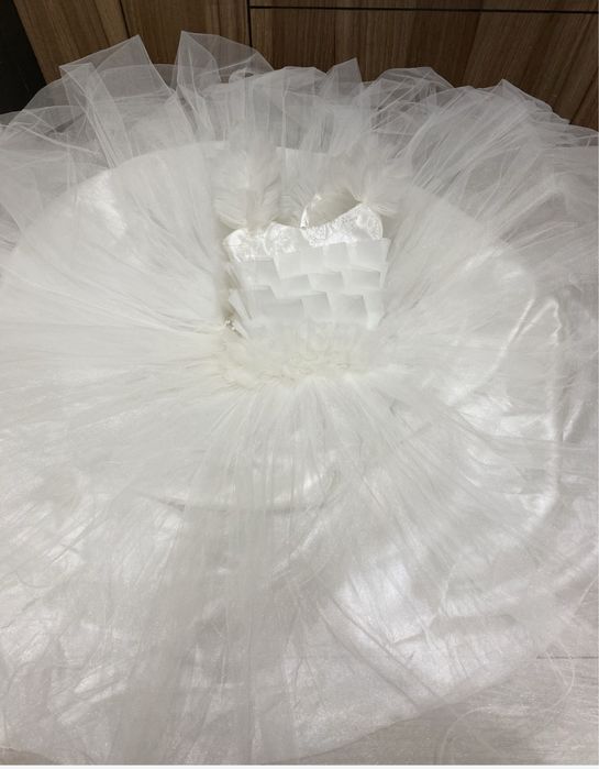 Булченска рокля за дете с воал 2-5г