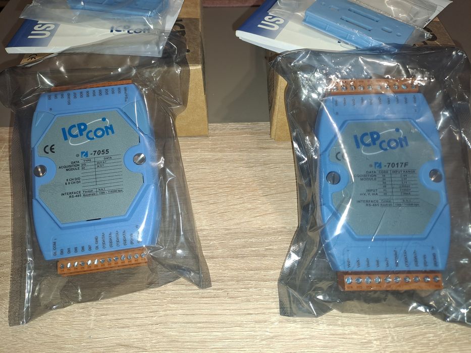 Module achiziții date ICP-CON i-7055 și i-7017F, pentru automatizări