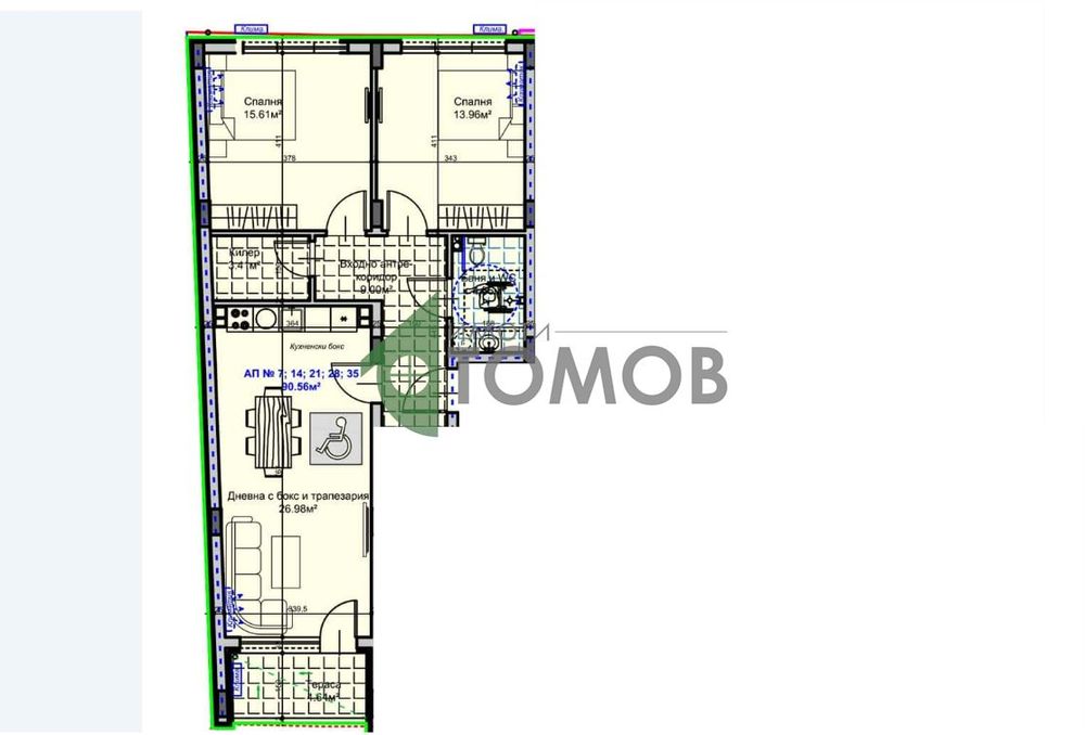 Просторен тристаен апартамент БЕЗ КОМИСИОННА в кв. Желзеник-запад