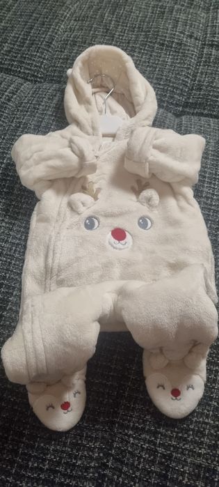 Salopeta bebe plusata groasa C&A