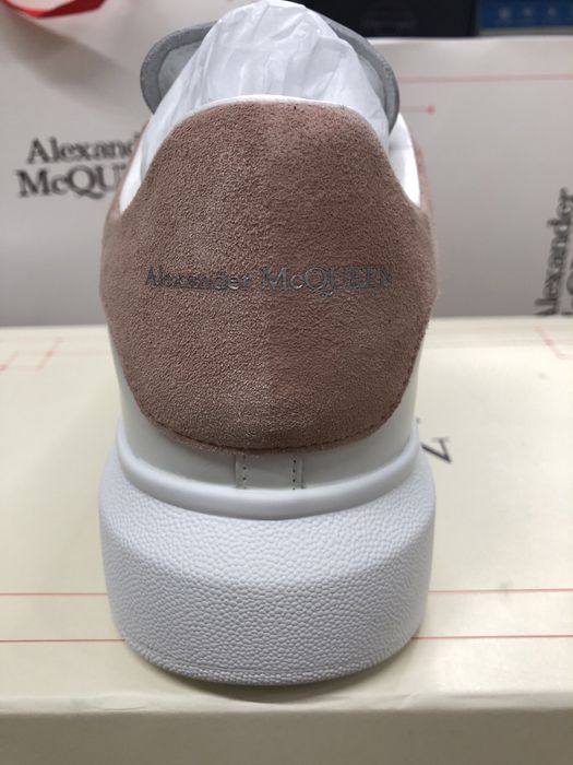 Alexander Mcqueen Oversized Pink Embossed 100% Piele Full Box In Cutie Originala