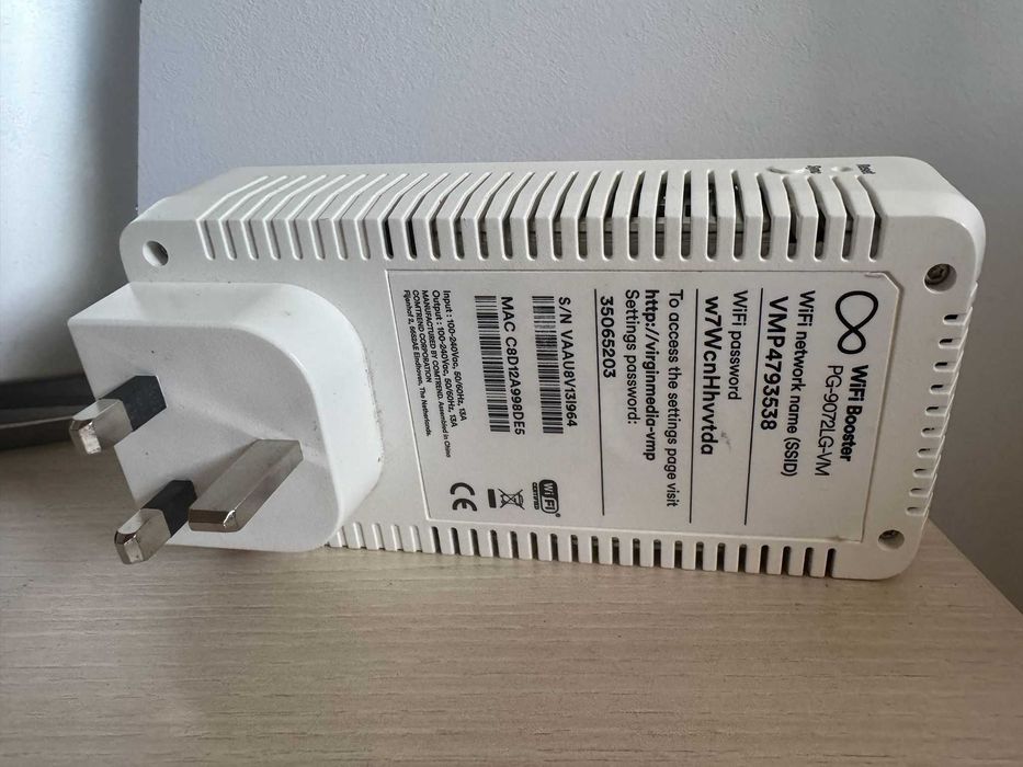 Virgin Media WiFi Booster PG9072LG-VM – amplificator semnal WiFi