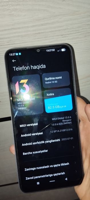 Redmi 10 5G | 128 GB | Holati ideal, ochilmagan!