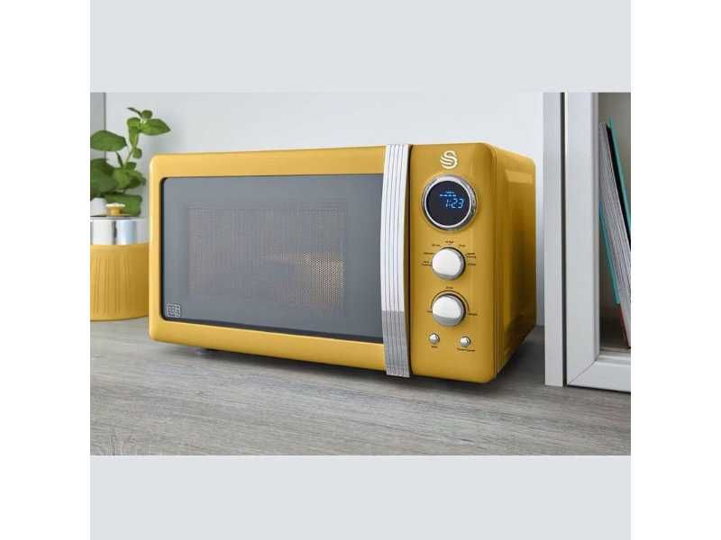 Микровълнова Фурна с Ретро Дизайн Swan SM22030YELNEU 20L