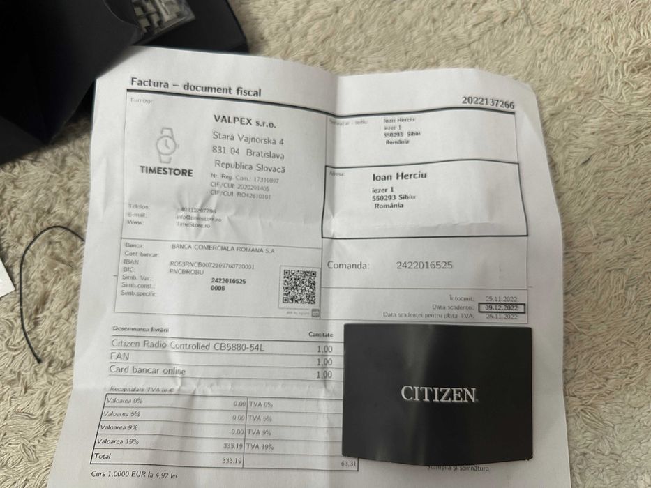 Ceas Citizen 43mm Control Promaster CB5880-54L 20 ATM Eco-Drive Radio