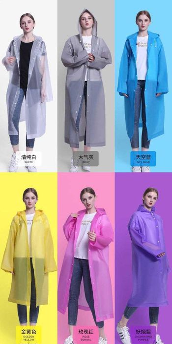 Дождевик с капюшоном плащ от дождя и снега