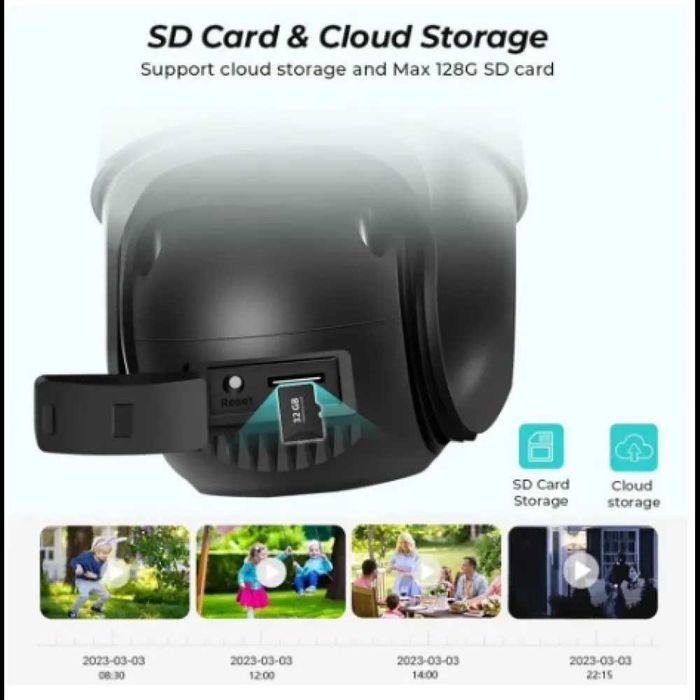 Камера тройна  с аларма 12MP, 24 ДИОДА приложението ICSEE