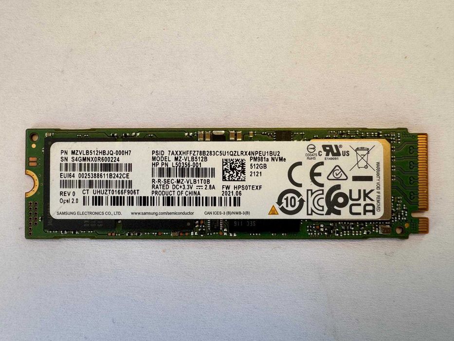 SSD NVMe M.2 512GB Gen3 x4 Samsung WD SK hynix Toshiba Micron Intel