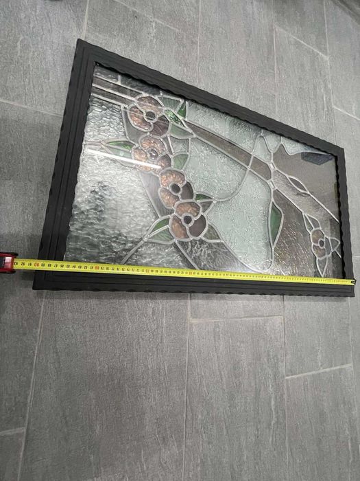 Витражно пано в рамка от ковано желязо