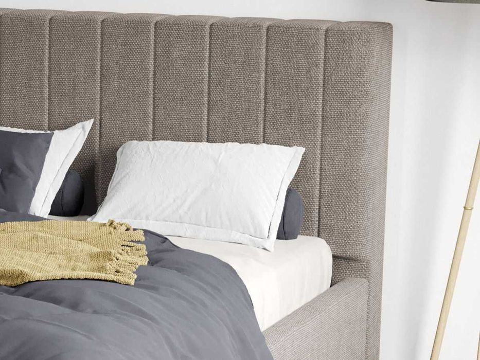 Pat Tapitat pentru saltea 190 Adam Bej - Eden 4 rabatabil + lada