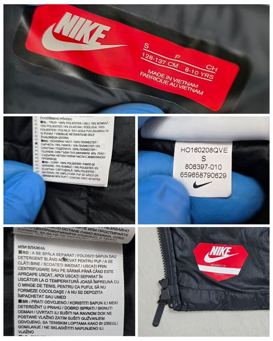Geaca Puf Nike Tech 800 Aeroloft Cape Nr. S (8 - 10 ani) 128 - 137 cm