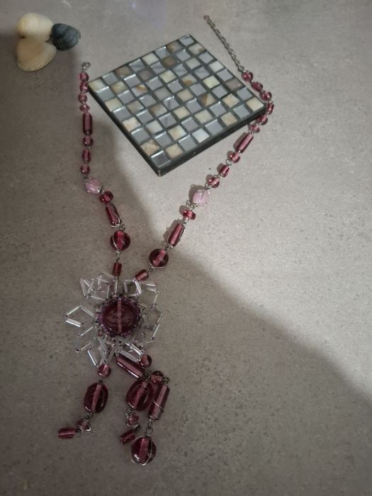 Colierroz sticla de murano millefiori reglabil Italia 48 cm