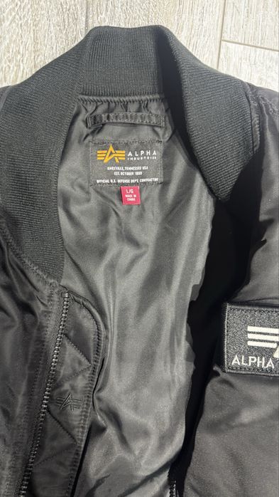 Alpha Industries куртка MA-1 с нашивкой, колаба с nasa