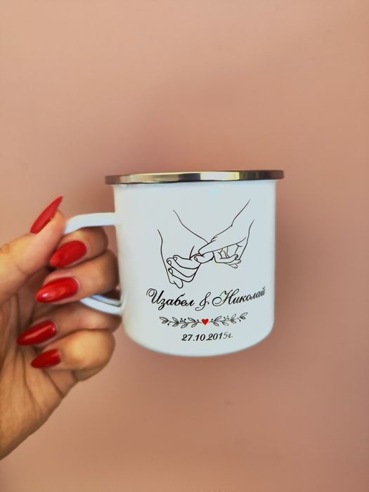 Емайлирани канчета с имена