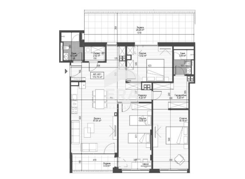 Четиристаен апартамент за продажба в луксозна бутикова сграда, Център,