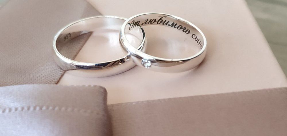 Обручальные кольца из серебра 925