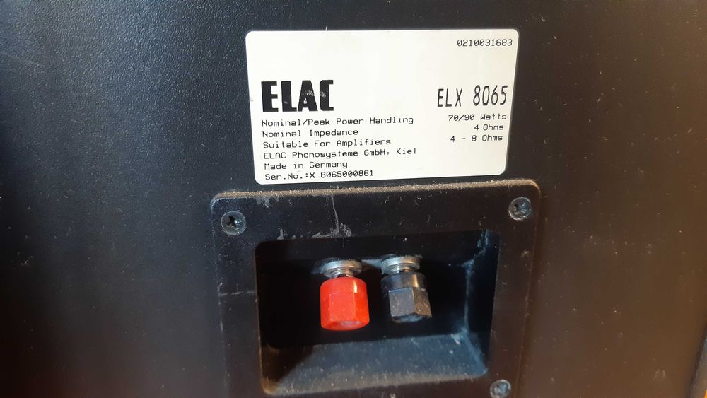 Boxe ELAC, model ELX8065, putere 70/90 W, impedanta 4Ω