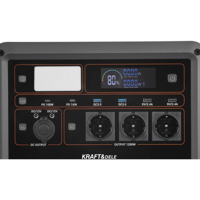 Statie de alimentare portabila, lanterna incorporata, 230V, 1152Wh /