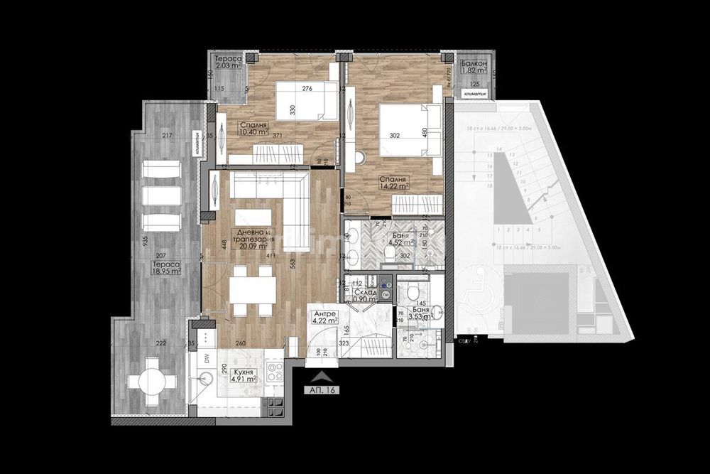 Продава се Тристаен апартамент в София, Манастирски ливади - 110 кв.м за 2238 €/кв.м - Снимка #3