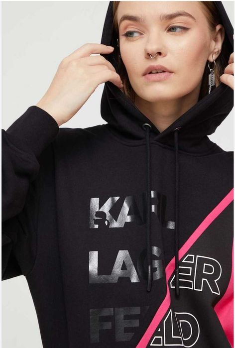 KARL LAGERFELD унисекс суичър с паднали ръкави S