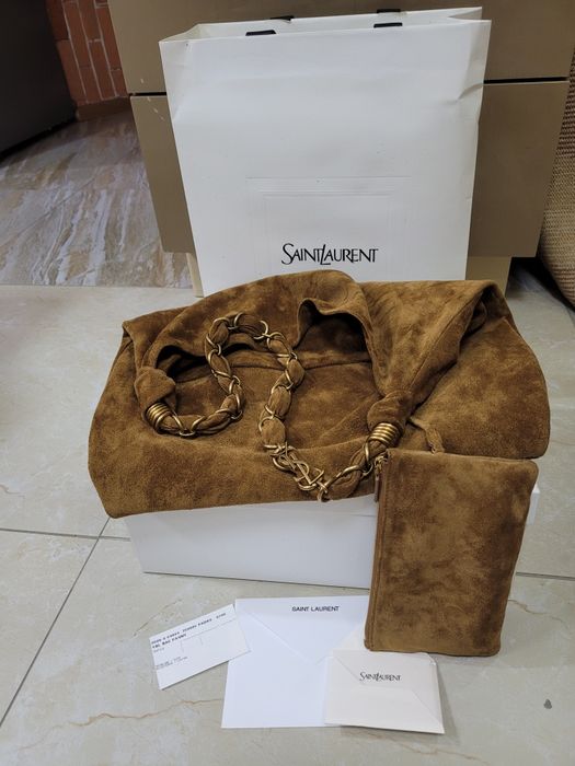 SAINT LAURENT  сумка AMALIA из замши