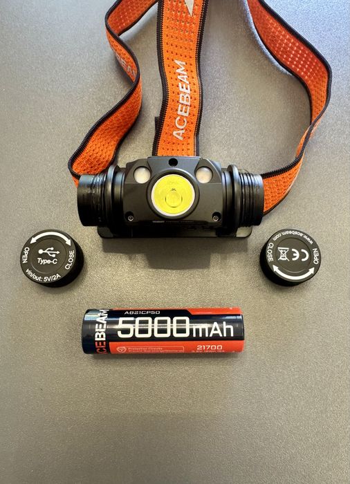 Acebeam H30 | Професионален челник за проследяване и нощен лов | Бяла, Червена и Зелена светлина