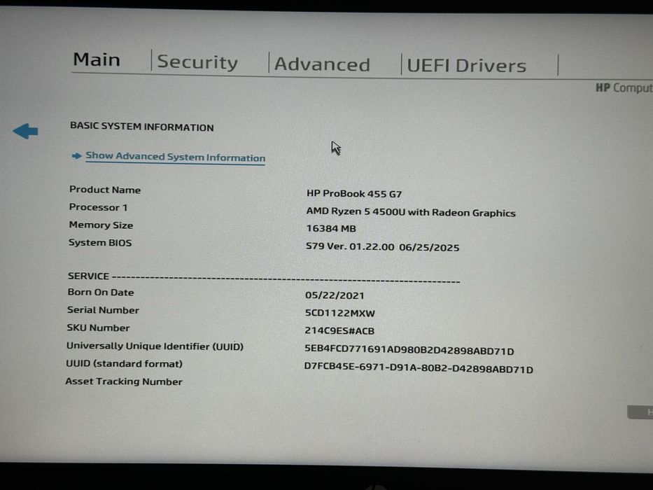 Продам ноутбук HP ProBook 455 G7