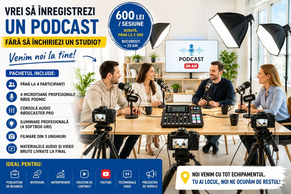 Înregistrare Podcast in locația ta din București sau împrejurimi?