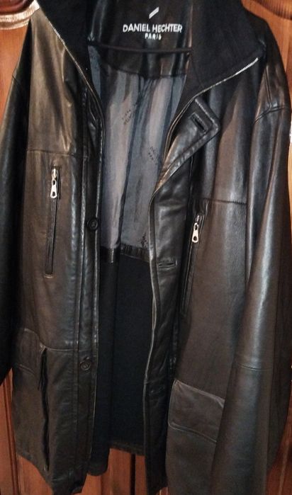 DANIEL HECHTER PARIS Оригинал Ново Мъжко Зимно Яке от Естествена Кожа