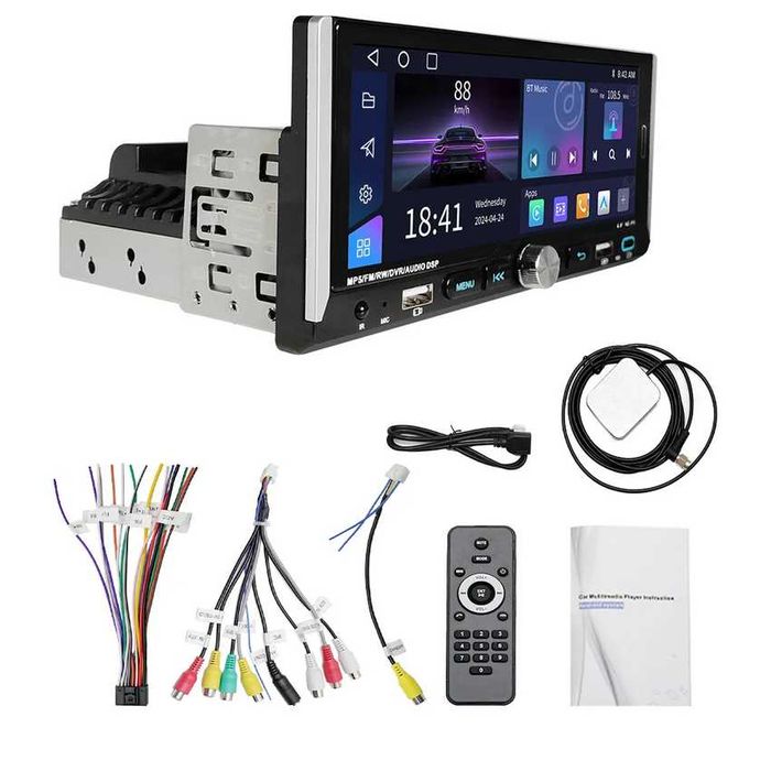 6.86” 1280*480 1-Din мултимедия с Android 15, RDS, RAM 4GB, 32GB ROM