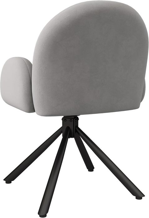 NOU Fotoliu rotativ, catifea gri