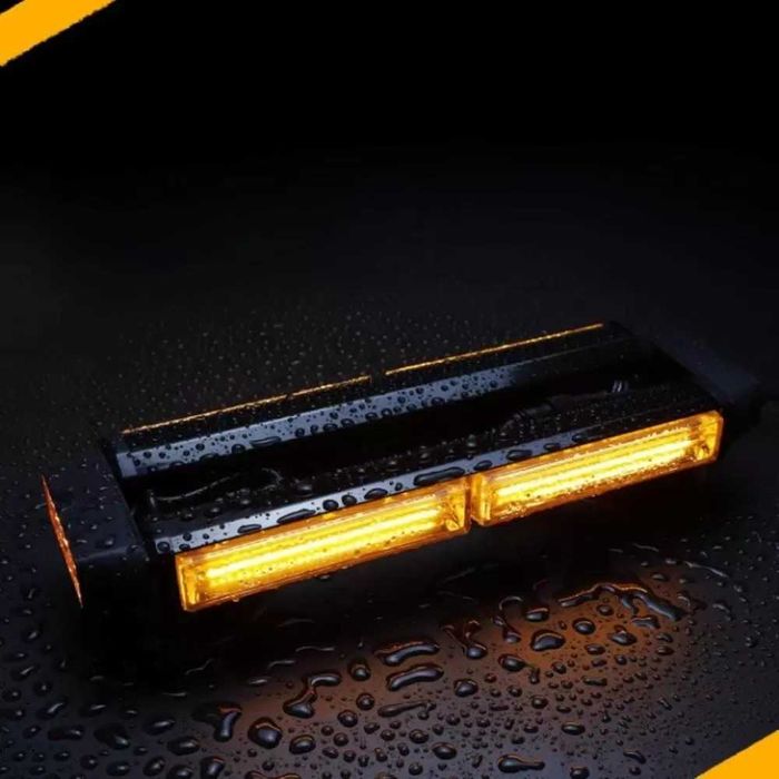 Rampa girofar auto 37 cm,12-24V,LED,cu magnet,culoare portocalie