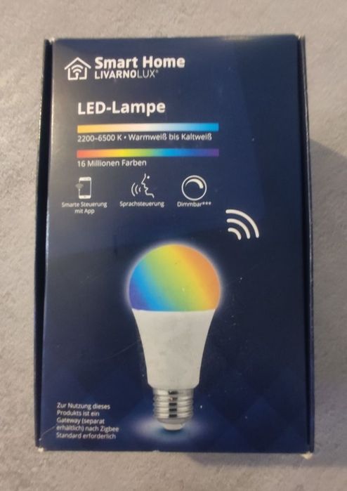 Livarno Smart Home RGBW E27 Zigbee смарт крушка