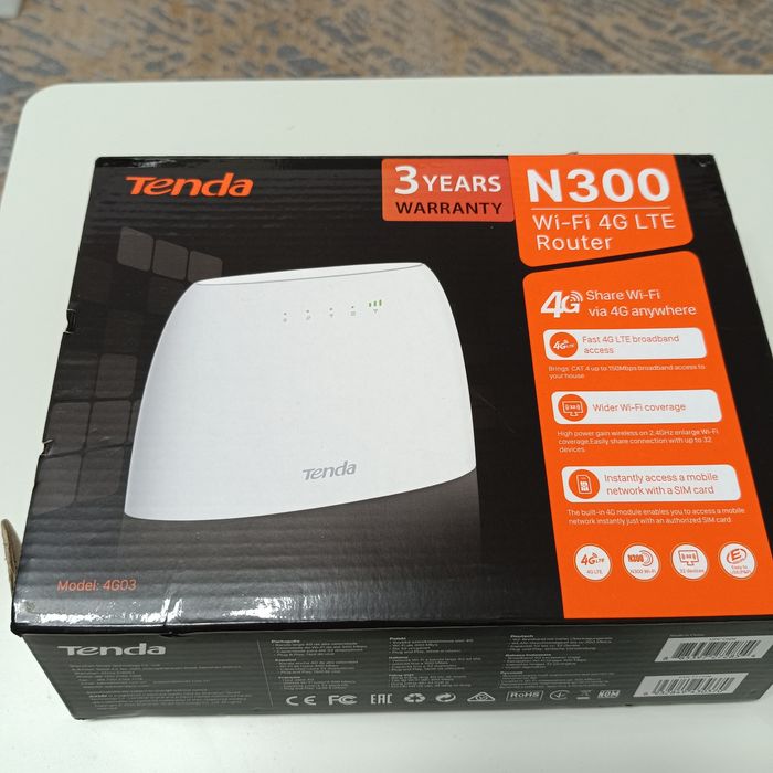 Router wireless 4G. Tenda. N300.
