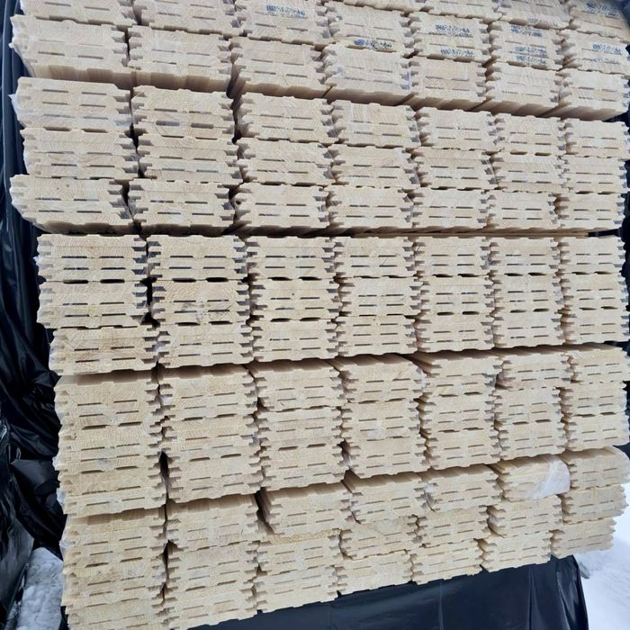 Пиломатериалы для каркасных домов и дач. Имитация бруса, Лунный паз