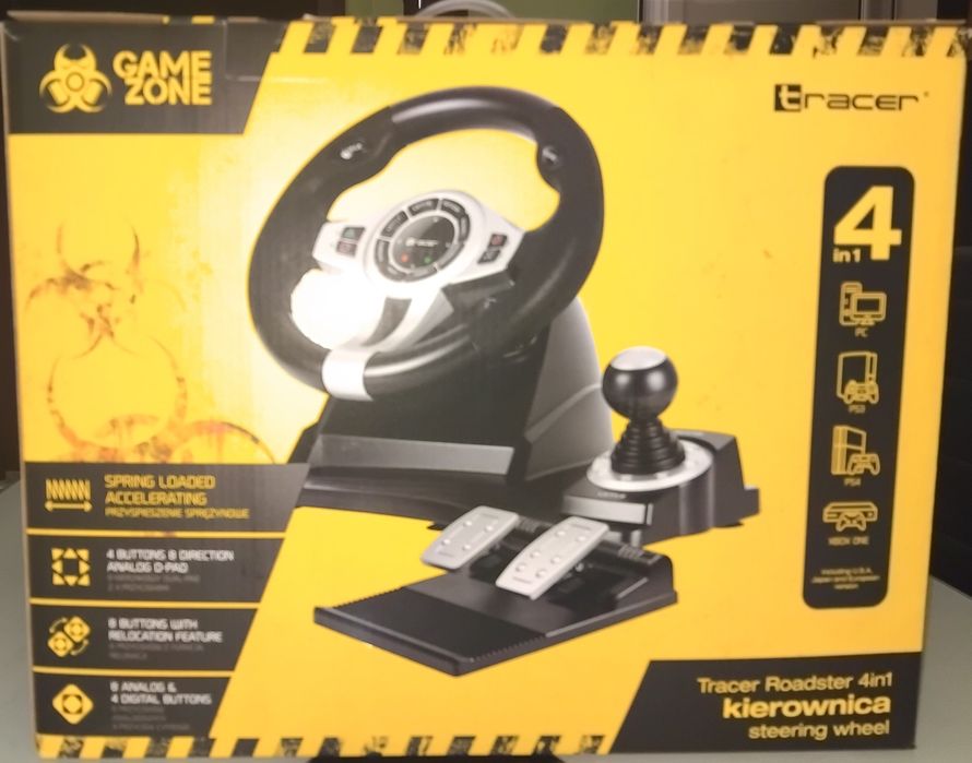 ЧИСТО НОВ! Tracer Roadster 4in1 волан за PS3 / PS4 / Xbox One / PC
