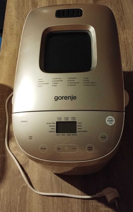 Хлебопекарна Gorenje BM1600WG до 1.6 кг капацитет