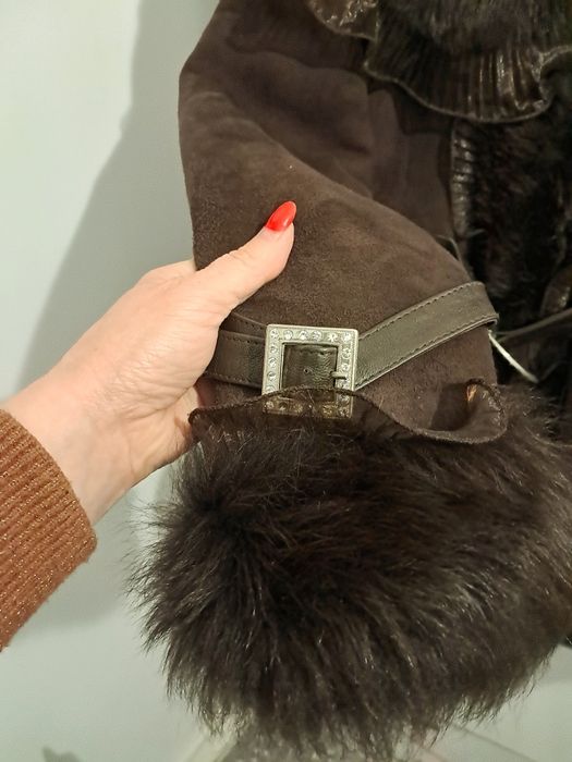 Cojoc piele întoarsă +blană