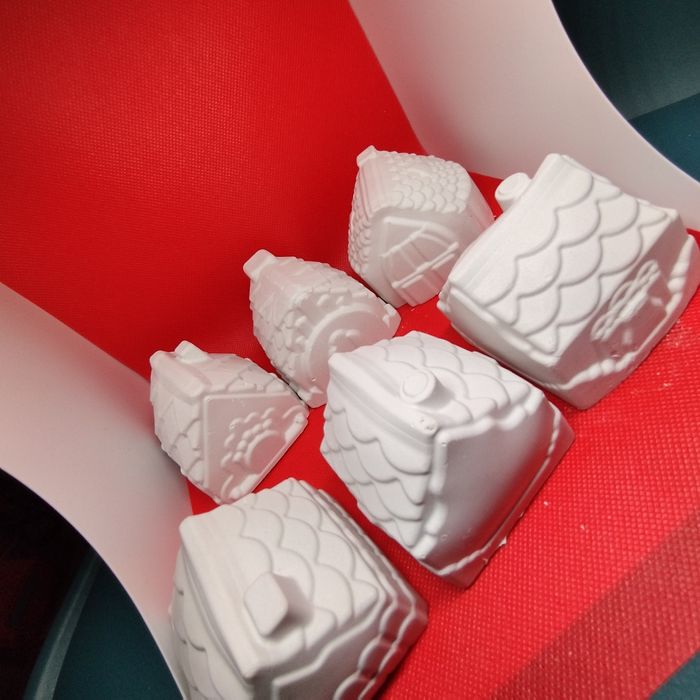 Casute din ipsos 6,5cm - set/6buc diferite