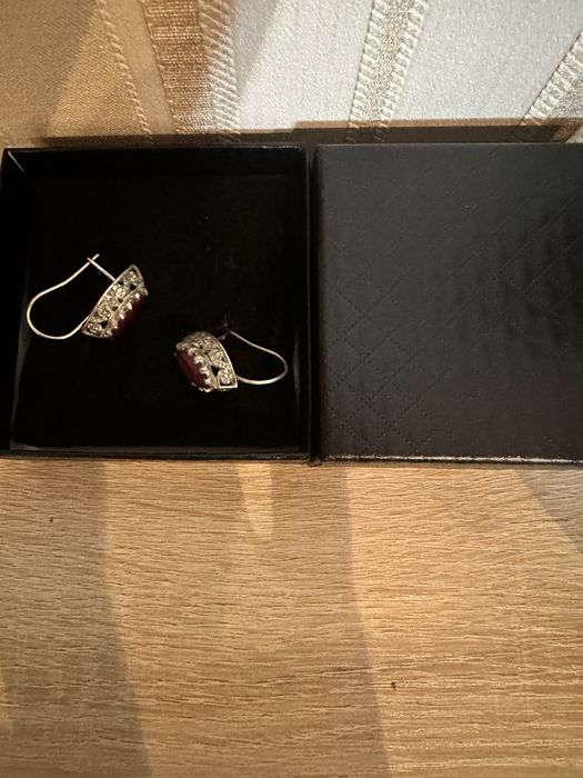 Серьги СССР с александритом