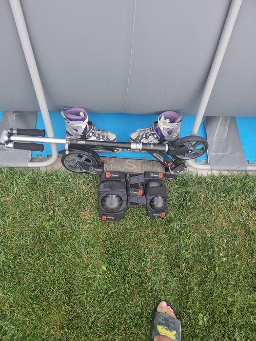 Trotineta+Role Oxelo+ Protectii